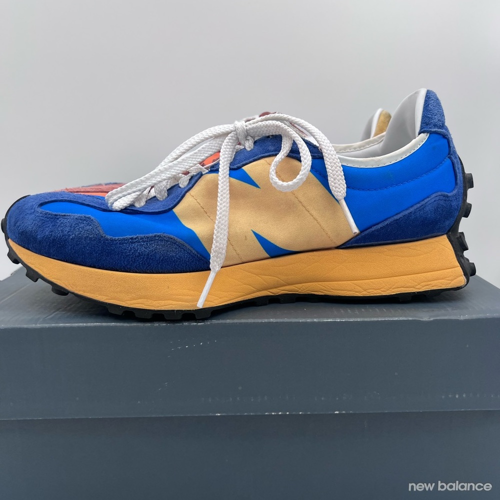 New Balance 327 Blue Orange Men’s Size 9.5 MS327LAA - Picture 4 of 13